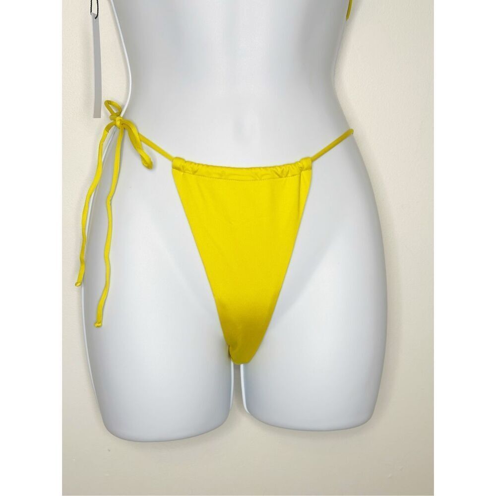Monica Hansen size S Yellow Single Tie String Bikini Bottom Cheeky Zafferano New